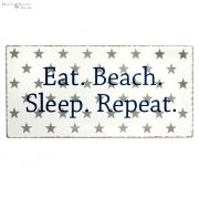 Tabliczka metalowa EAT. BEACH. SLEEP. REPEAT.