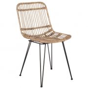 Krzesło rattanowe, naturalne - J-Line