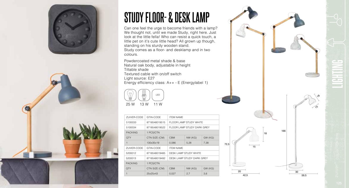 study floor desk lamp - lampy zuiver - kolekcja 2018