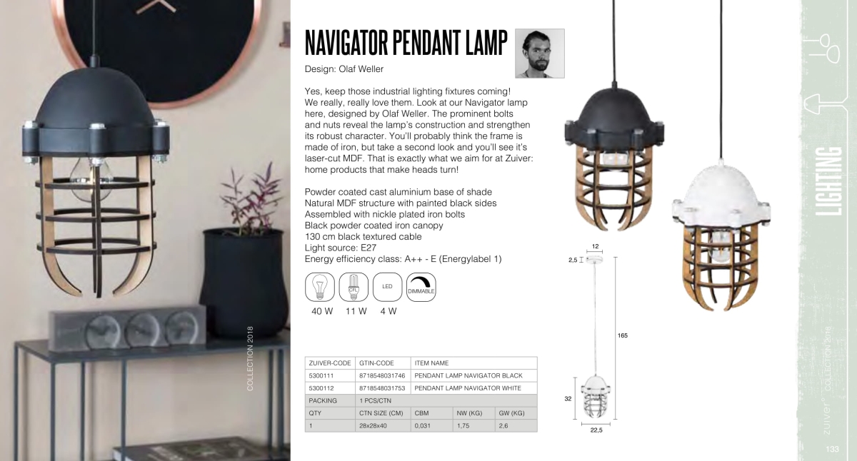 navigator table lamp - lampy zuiver - kolekcja 2018
