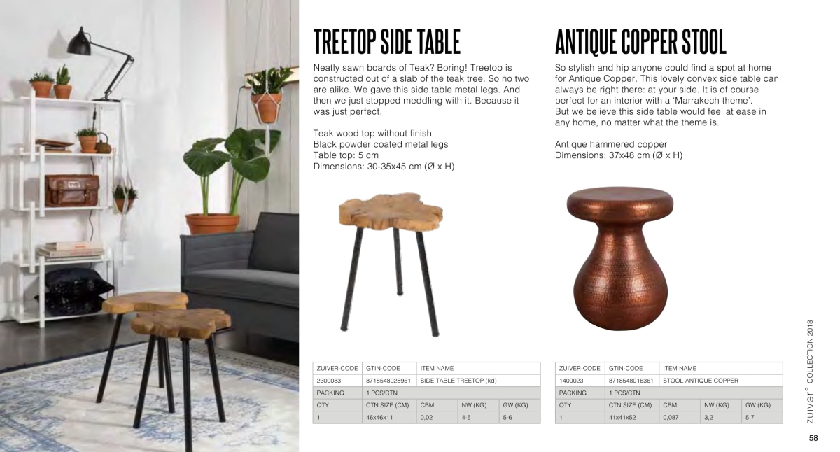 stoły i stoliki zuiver 2018 - treetop side table
