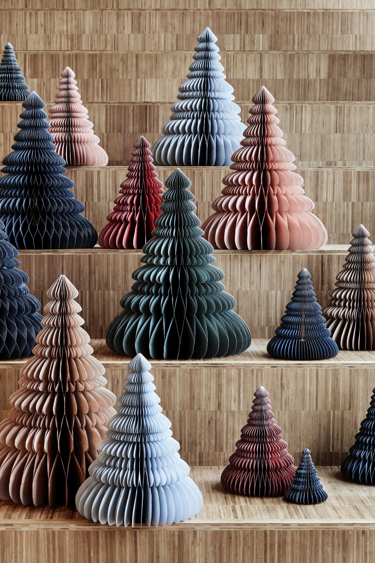 papierowe dekoracje w kształcie drzewka choinki Broste Copenhagen